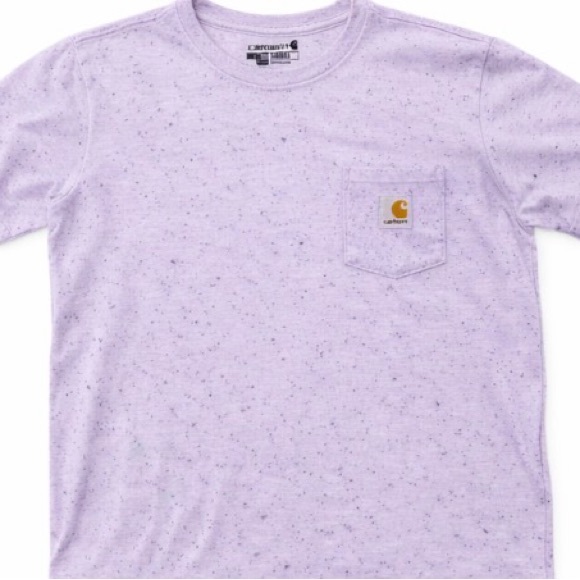 Carhartt Tops - Carhartt Light Purple Speckled Pocket Tee